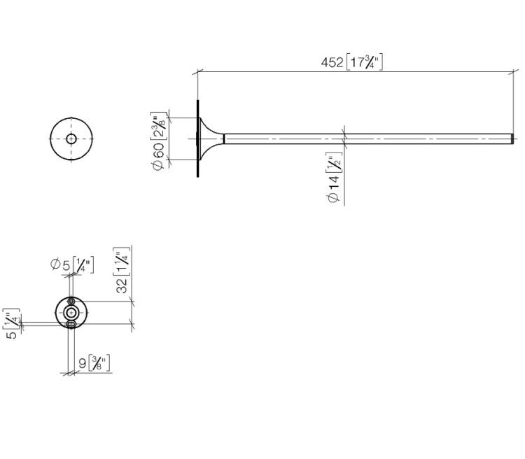 Полотенцедержатель Dornbracht Vaia 425 мм Dark Brass сатинированный 8321180939