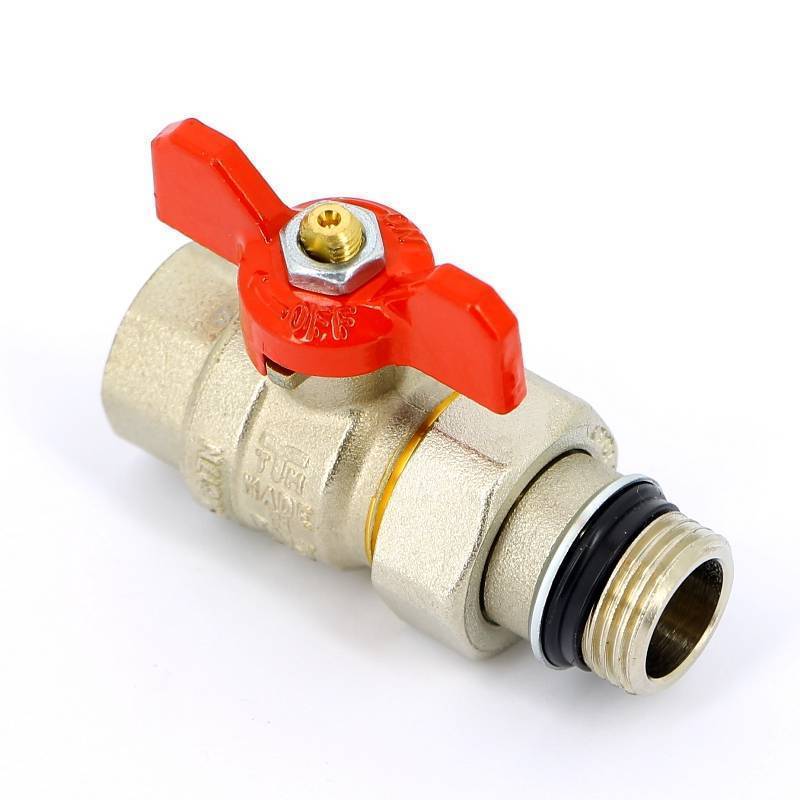 Кран шаровой для коллектора Tiemme 1/2 НВ прямой полнопроходной 2120155