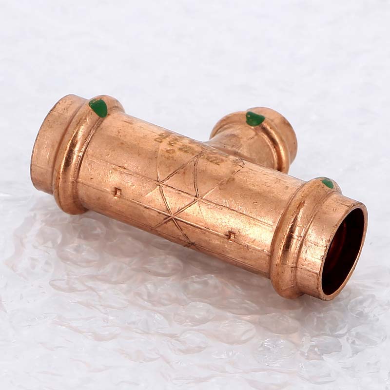 Тройник пресс медный Viega Profipress 22x15x22 мм 292027