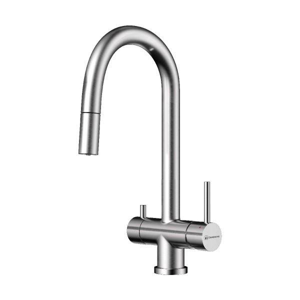 Смеситель для кухни Omoikiri Akita-S-BN с выдвижным изливом и подключением фильтра нержавеющая сталь 4994302