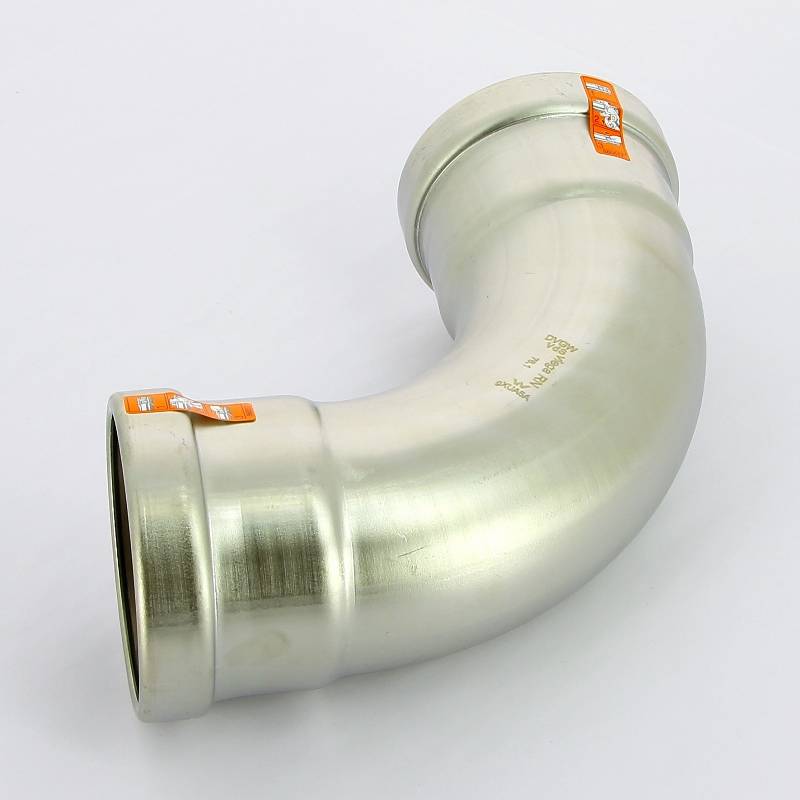 Отвод пресс 90° Viega Sanpress Inox нержавеющая сталь 76.1 мм 482596