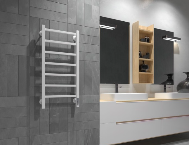 Полотенцесушитель электрический Larusso Астор КС П7 400x800 мм черный RAL 9005 9558