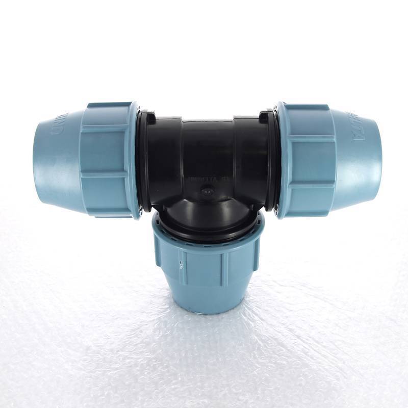 Тройник обжимной для ПНД труб Unidelta 63 мм 1005063000