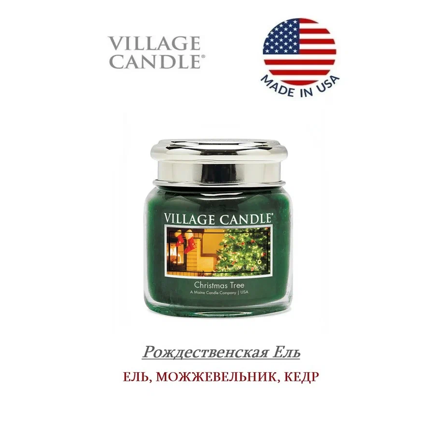 Ароматическая свеча Village Candle Рождественская ель 92 г 10027
