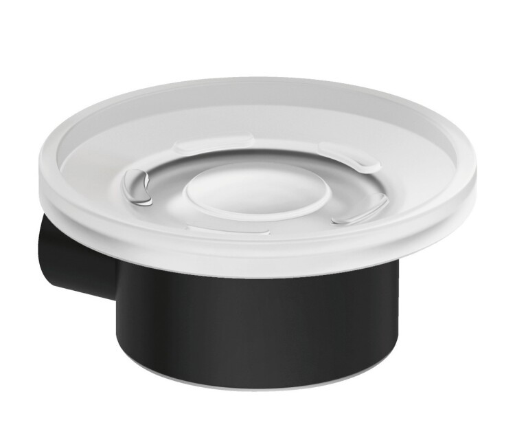 Мыльница Kludi Vela R 110x111x49 мм черный матовый 5898539