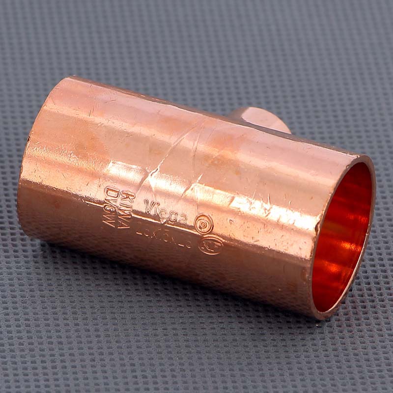 Тройник медный под пайку Viega 28х15х28 мм 101619