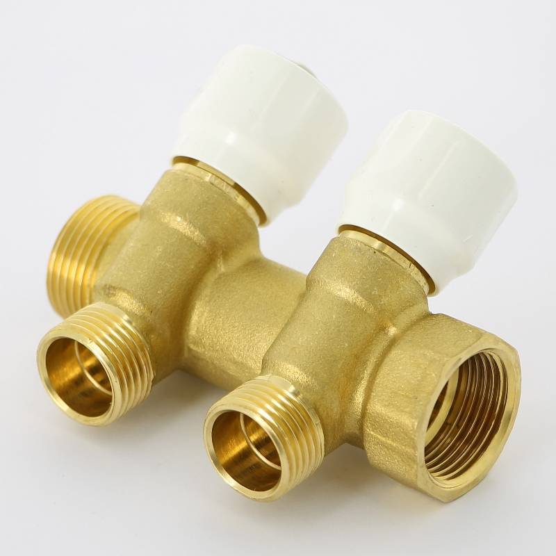 Коллектор с вентилями Uni-Fitt 3/4 2 выхода 1/2 40 мм 400G3220