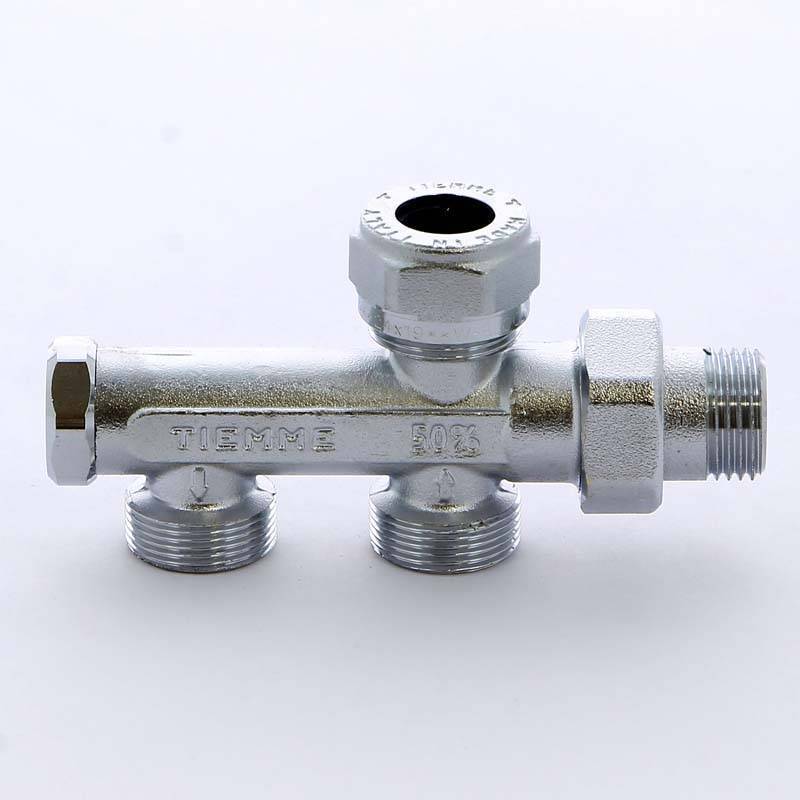 Узел радиаторный Tiemme 1/2 - M24x19 для однотрубных систем разводка в пол 3370003