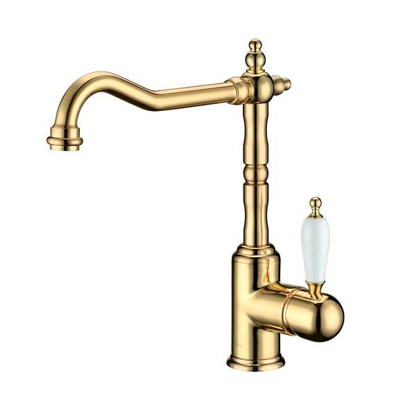 Смеситель для кухни Boheme Tradizionale Oro с фильтром для питьевой воды золото глянцевое 102