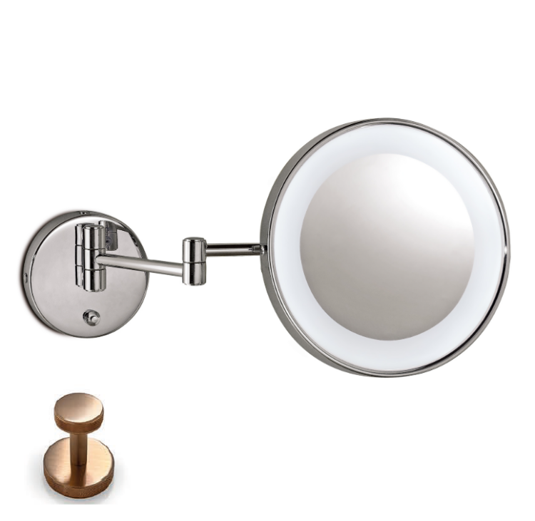 Косметическое зеркало 3SC Specchi Cosmetici с подсветкой цвет Warm Brushed Bronze ING08WBB