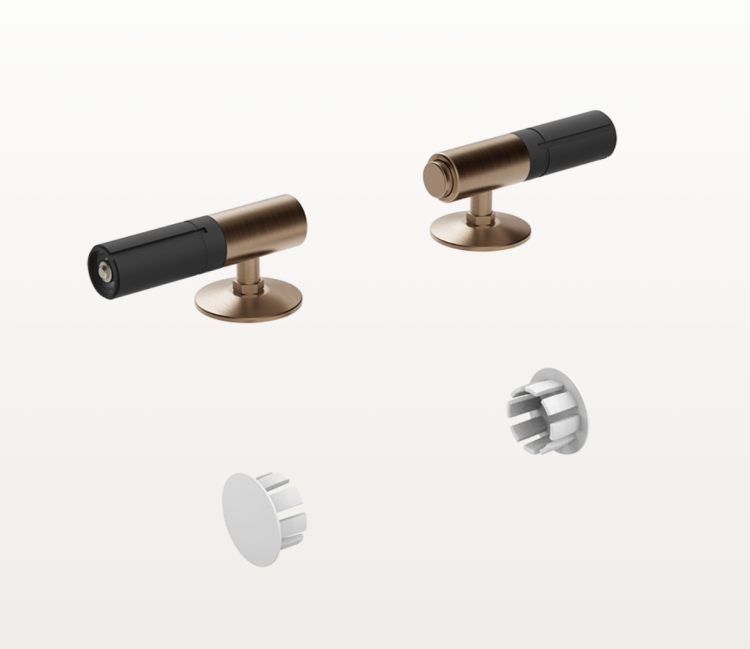 Петли плавного закрывания и пробки Gessi для сиденья унитаза Copper Brushed PVD 39184708