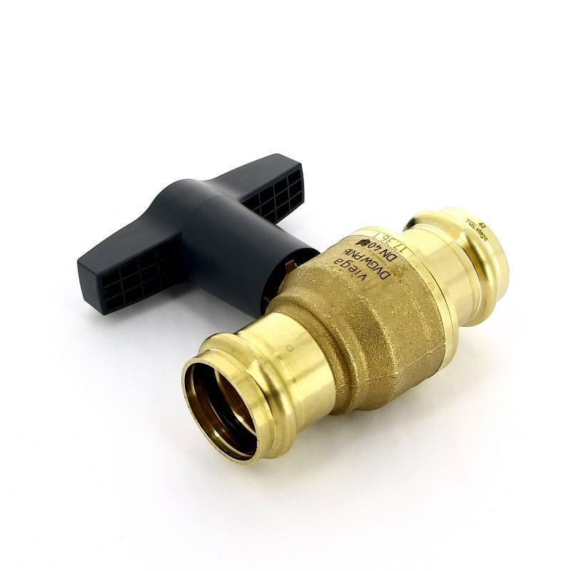 Кран шаровой Viega Easytop пресс 42 мм бронза SC-Contur 746421