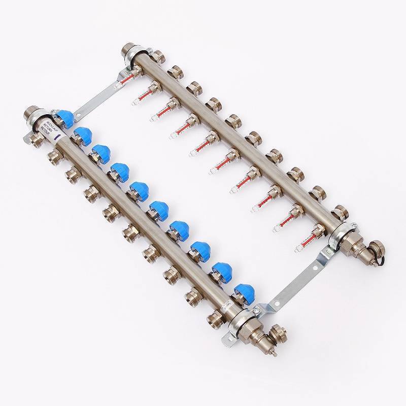 Коллекторная группа Uni-Fitt 1 x 3/4 10 выходов с расходомерами и термостатическими вентилями 455W4310