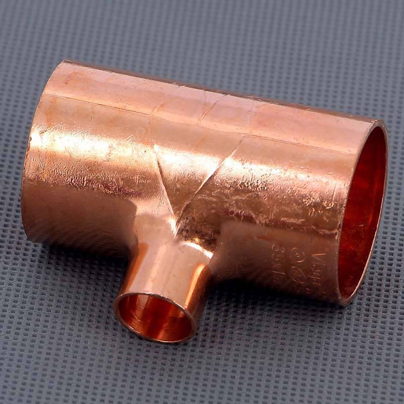 Тройник медный Viega под пайку 35х15х35 мм 107291