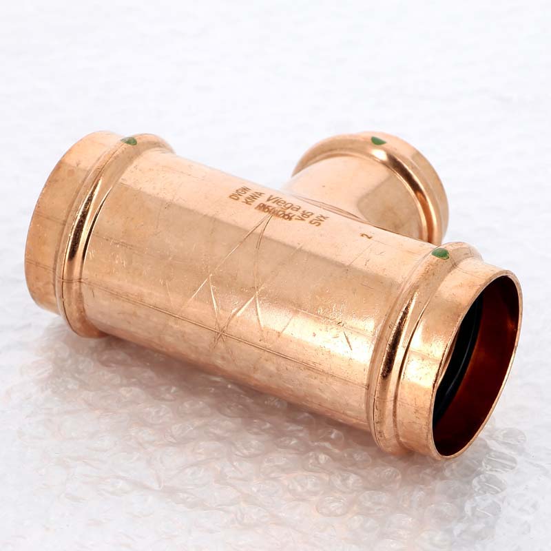 Тройник пресс медный Viega Profipress 54x42x54 мм 292072