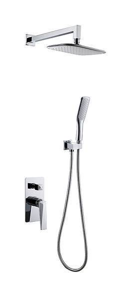 Душевая система Boheme Venturo встраиваемая со смесителем верхним и ручным душем хром глянцевый 374