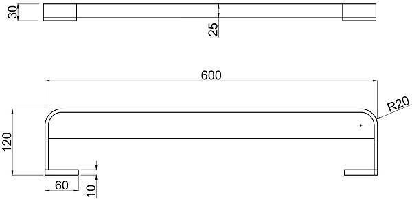 Полотенцедержатель двойной Allen Brau Infinity черный 6.21013-31