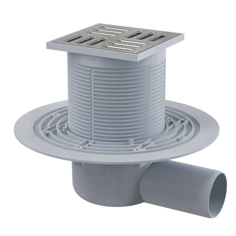 Трап для душа Alca 105х105 мм боковой выпуск 50 мм комбинированный затвор APV1321