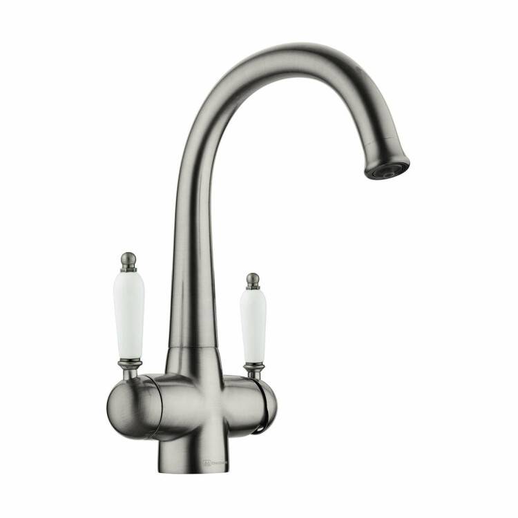 Смеситель для кухни OMOIKIRI Okinawa-2 античное серебро 4994255