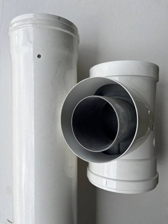 Присоединительный комплект дымохода Wolf 80/125 мм 2600521