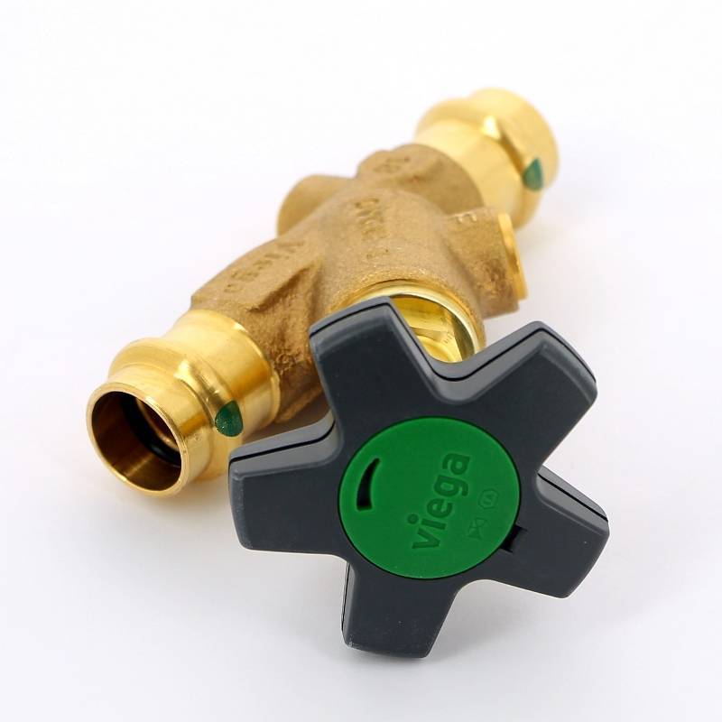 Вентиль комбинированный бронзовый Viega Easytop Basic CRV 18 мм 757205