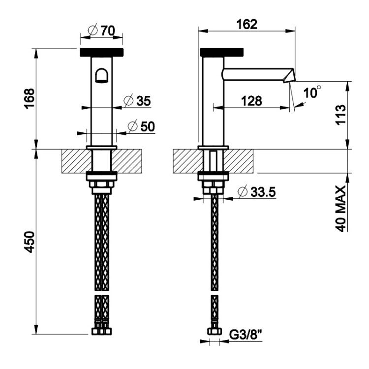 Смеситель для раковины Gessi Anello цвет Nickel PVD 63302720