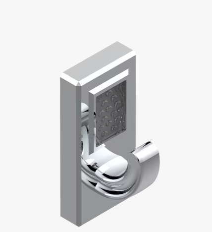 Крючок THG Metropolis Clear crystal with lever одинарный 45х45х95 мм цвет никель A2BB01508