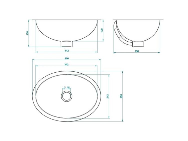 Раковина THG Metal Basin 380x280x150 мм встраиваемая цвет золото GB2F0122BP