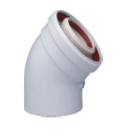 Отвод коаксиальный BAXI 80/125 мм 45° полипропиленовый 71408881