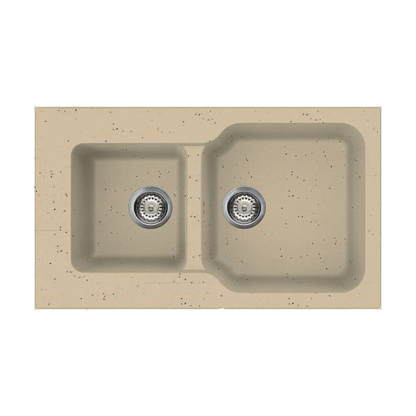 Кухонная мойка Omoikiri Maru 86-2-CH Tetogranit 86x50 см шампань 4993291