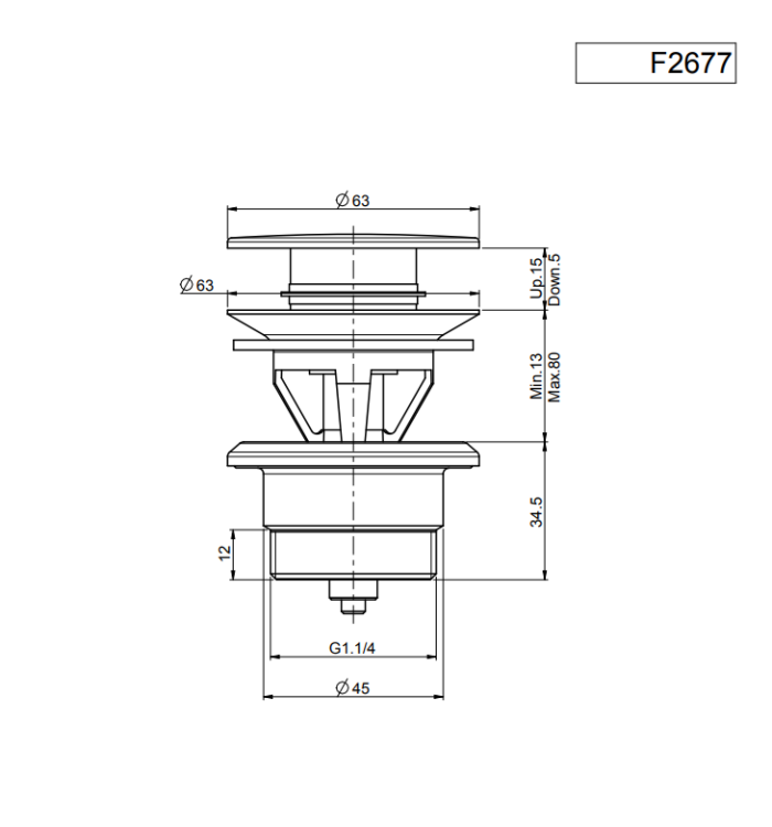 Донный клапан Fima Carlo Frattini Complementi Bagno Click Clack 1 1/4 белый матовый F2677BS