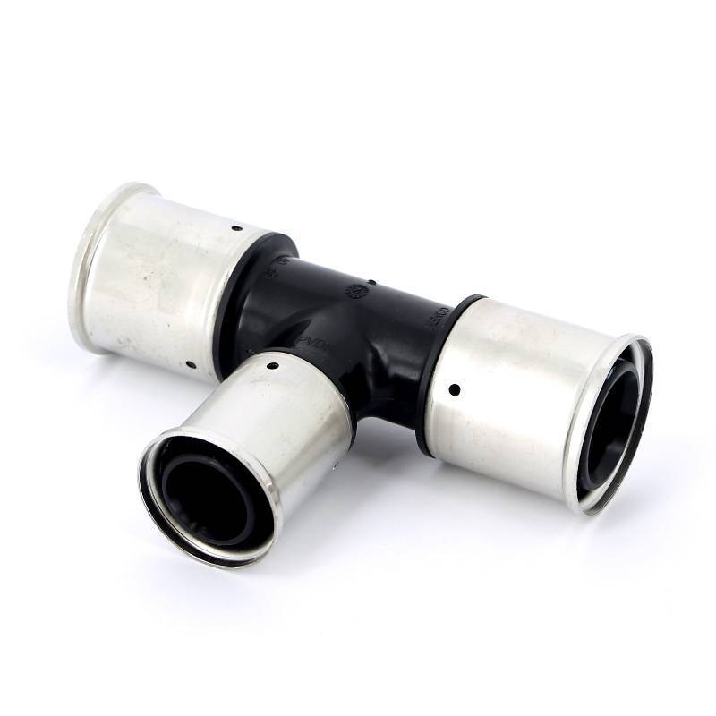 Тройник пресс PVDF Henco 40х32х40 мм 10PK-403240