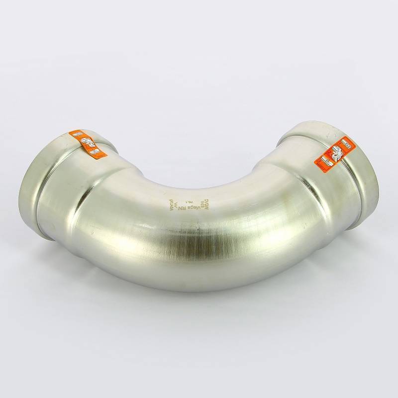 Отвод пресс 90° Viega Sanpress Inox нержавеющая сталь 76.1 мм 482596