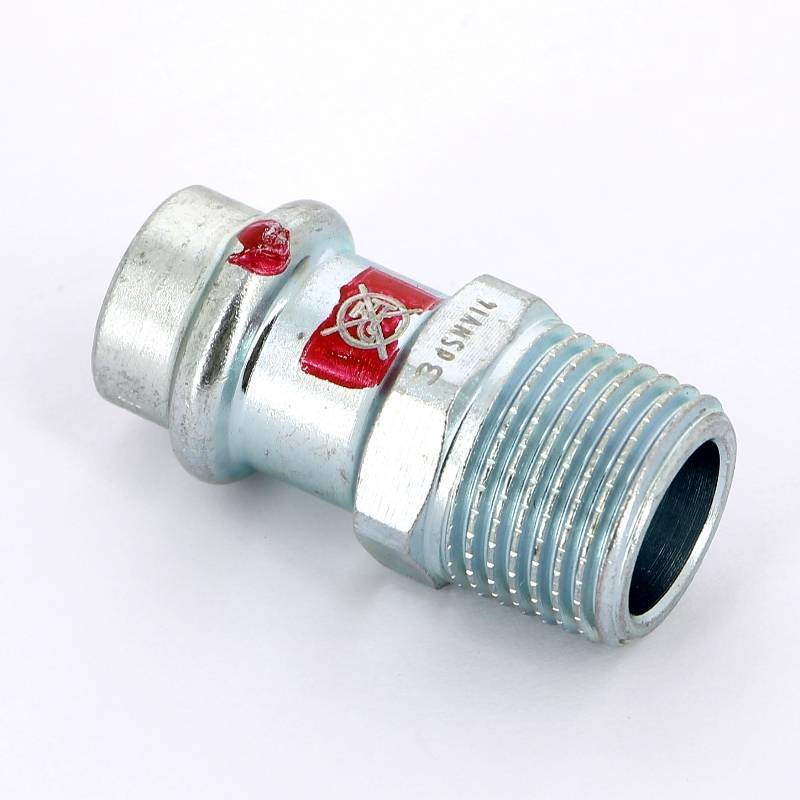 Муфта переходная пресс-Н Viega Prestabo оцинкованная сталь 15х1/2 559007