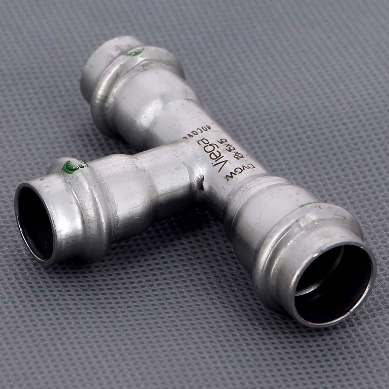 Тройник пресс Viega Sanpress Inox 18x15x15 мм нержавеющая сталь 452469