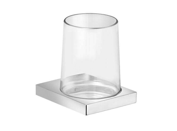 Стакан с держателем Keuco Edition 11 86х105х114 мм хром/прозрачный 11150 019000