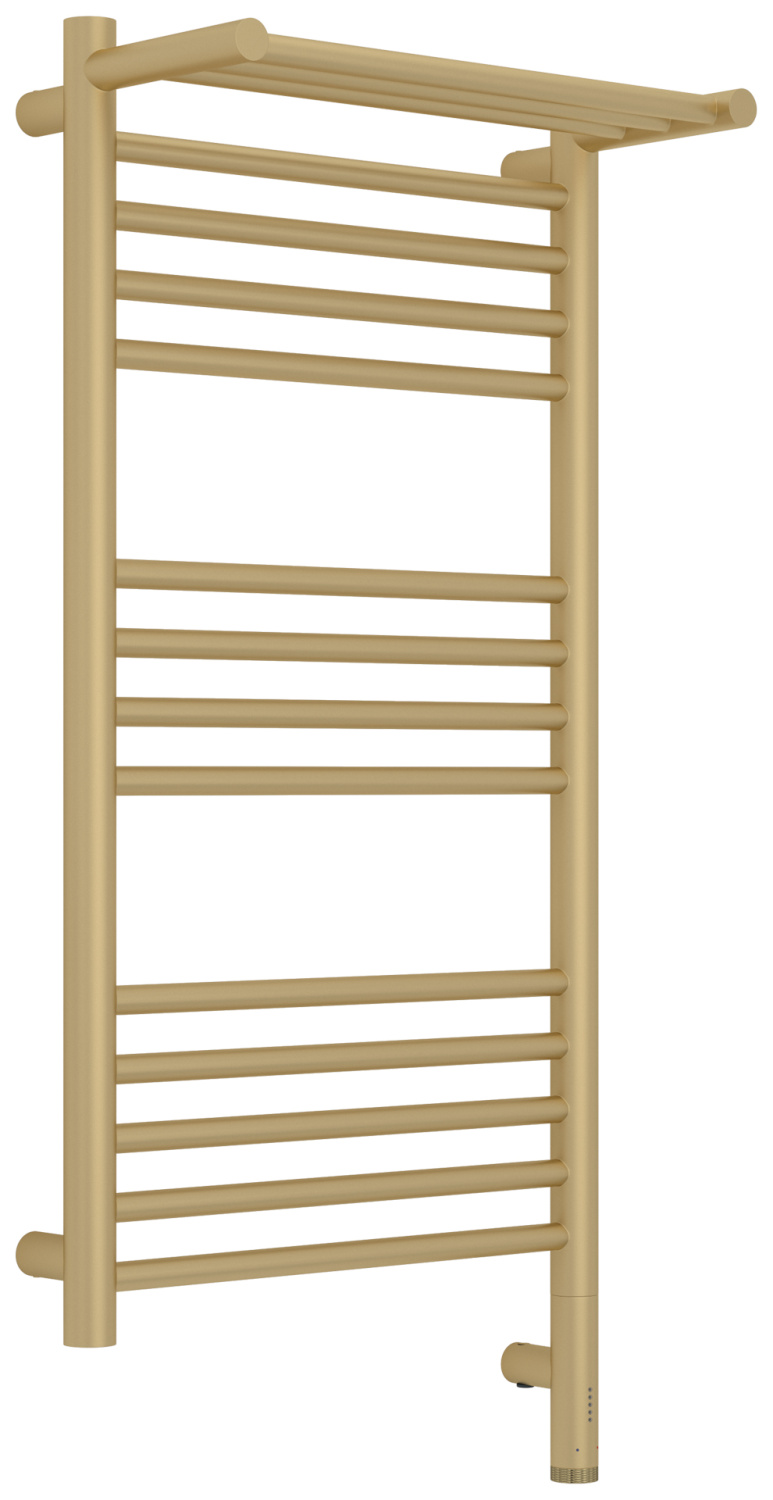 Полотенцесушитель электрический Сунержа Богема 3.1 с 1 полкой 40х80 см правое подключение шампань матовая 022-6007-8040