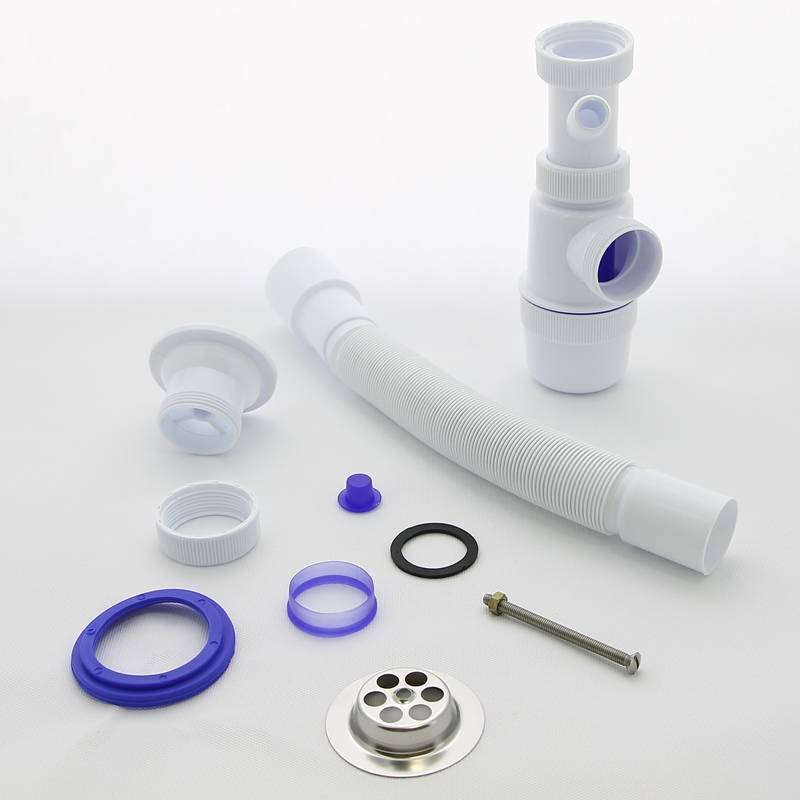 Сифон для мойки Wirquin Элит 1 1/2х40 мм с отводом и гофрой 40х40/50 мм 30986143