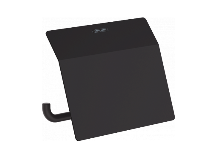 Бумагодержатель Hansgrohe AddStoris с крышкой черный матовый 41753670