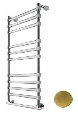 Полотенцесушитель электрический Margaroli Sole 520x992.5 мм Old Brass mat 514TQ4611BO