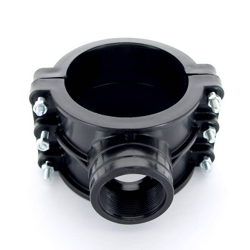 Седловая врезка Unidelta 125х2 4 болта для труб ПНД 1019125007