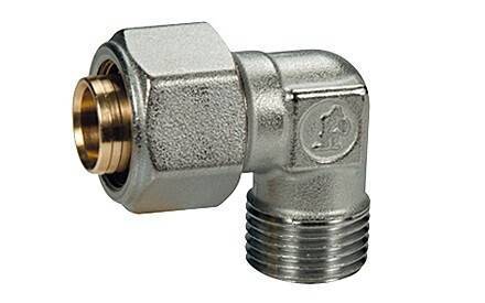 Угольник 90° Giacomini R562M 16x2 мм - 1/2 НР латунь хромированный R562MX048