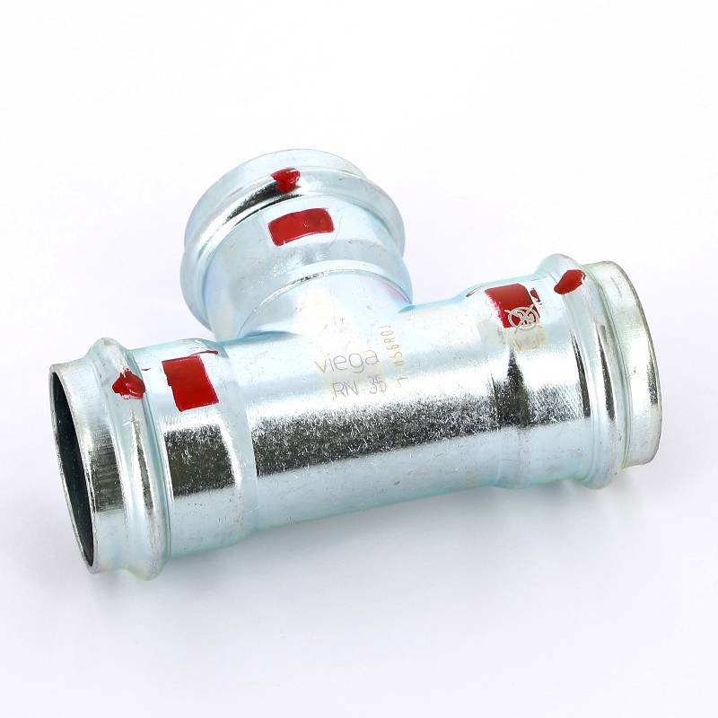 Тройник пресс Viega Prestabo оцинкованная сталь 35 мм 558659