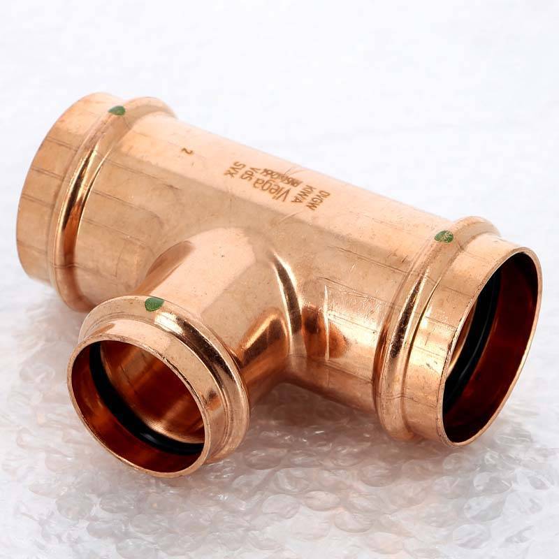 Тройник пресс медный Viega Profipress 54x42x54 мм 292072