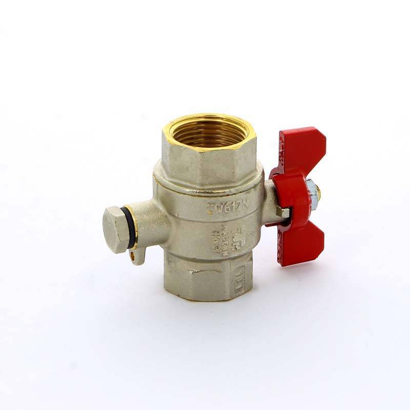 Кран шаровой Tiemme ВВ 3/4 дюйма с отверстием для термометра 2980001