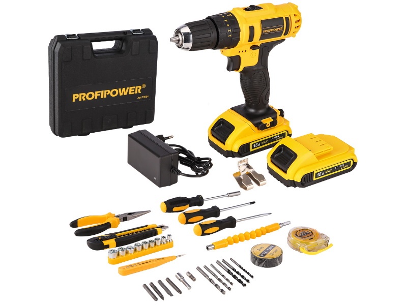 Аккумуляторная ударная дрель-шуруповерт ProfiPower DW-18BT 18 В DW-18BT