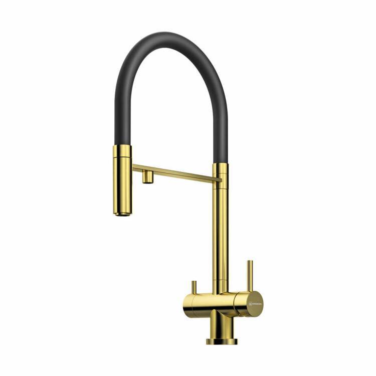 Смеситель для кухни OMOIKIRI Kanto светлое золото/черный 4994014