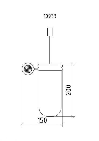 Ершик для унитаза подвесной Boheme Royal Cristal хром 10933-CR-B