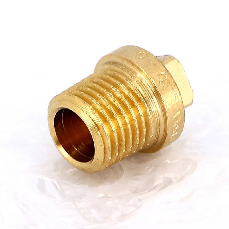 Заглушка бронзовая Viega 1/4 с квадратом и бортиком наружная резьба 320133