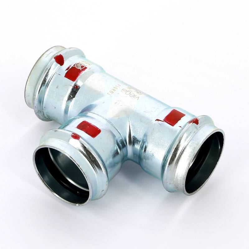 Тройник пресс Viega Prestabo оцинкованная сталь 35 мм 558659